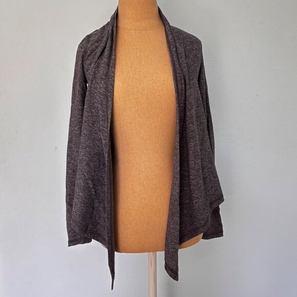 Ivivva by Lululemon Girls Wrap Sweater Long-Sleeve Size 10 Grey Four's a Charm - Picture 8 of 11